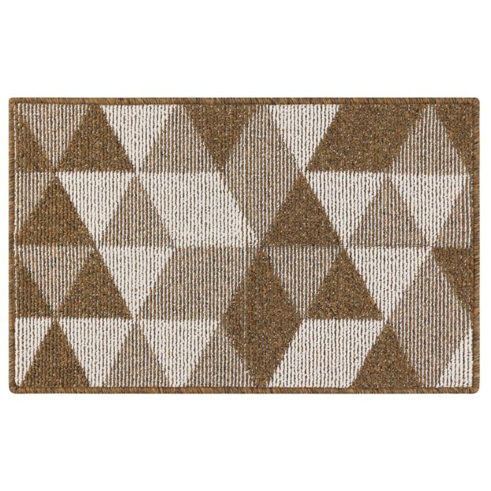 Absorbent, Washable, Dirt Resist Indoor Outdoor Mat 20" x 32" Brown Beige